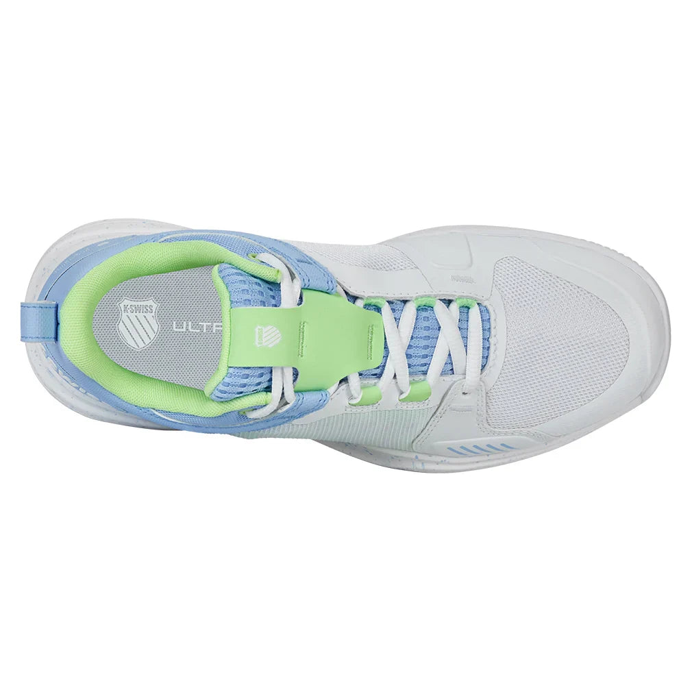 Women's Ultrashot Team Court Shoes White and Dutch Canal