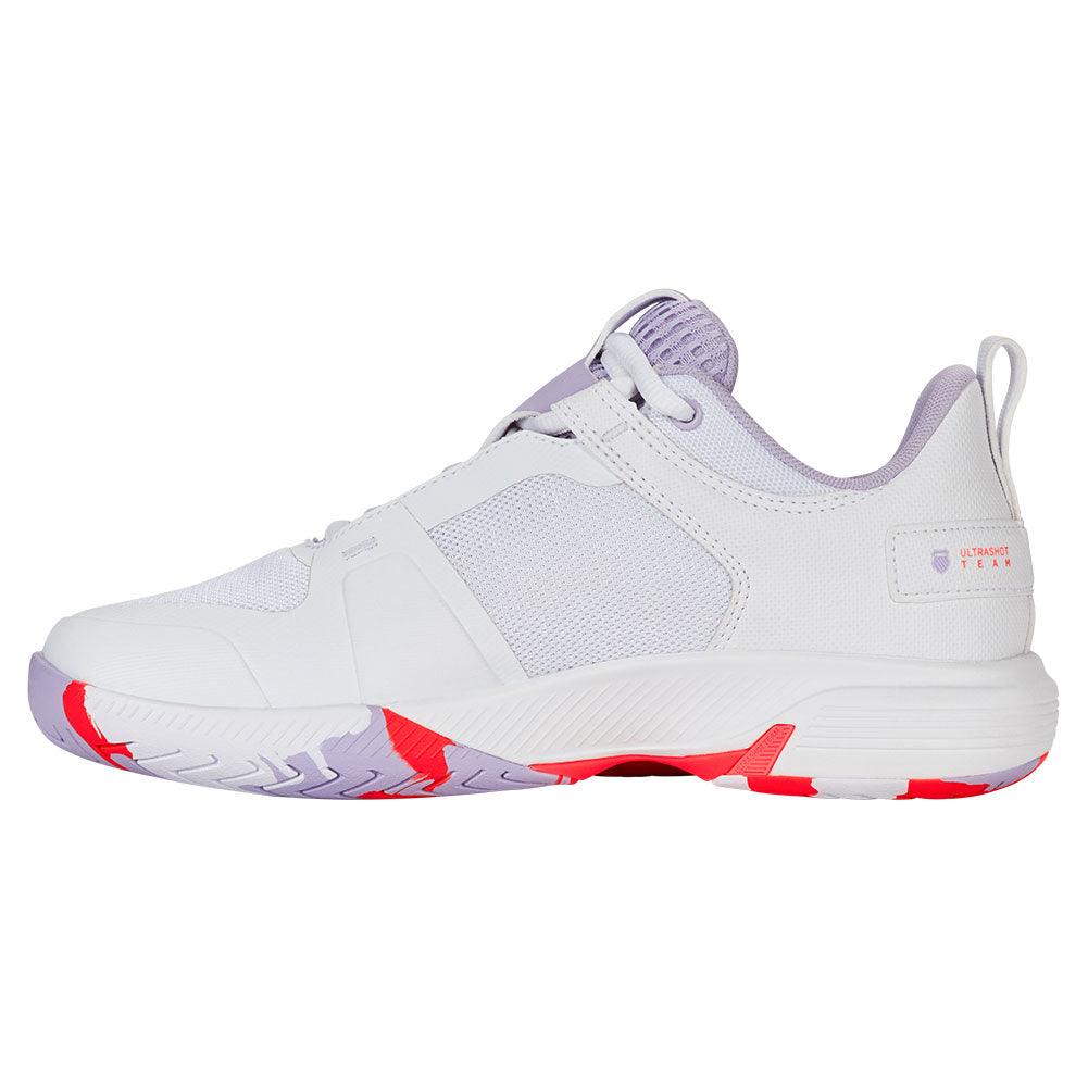 Women's Ultrashot Team Court Shoes White and Orchid Petal