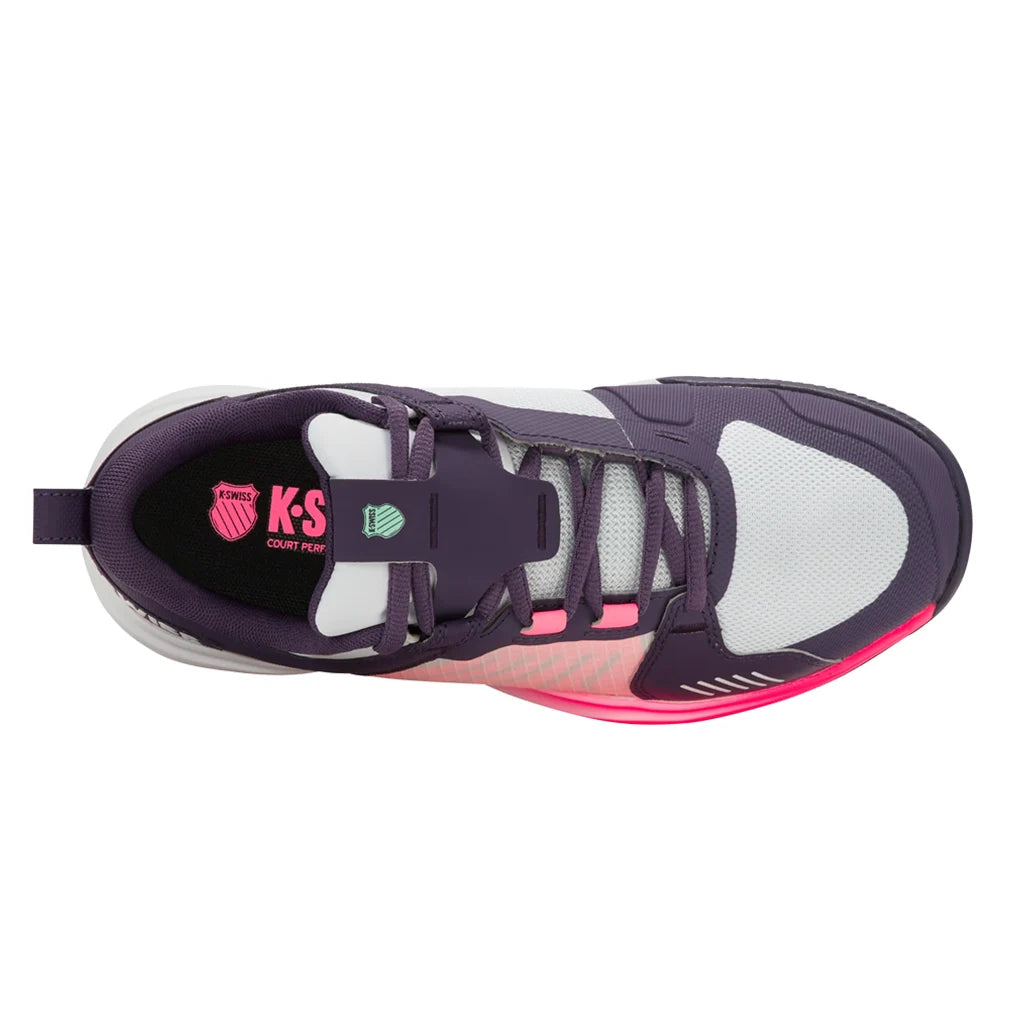 Women's Ultrashot Team Shoes Purple Plumeria and White
