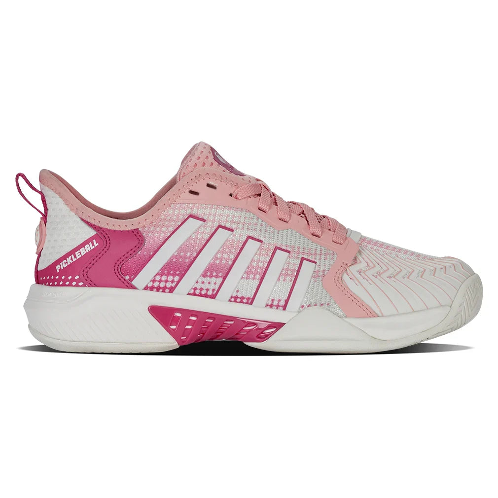 Women's Pickleball Supreme Court Shoes Cloud Dancer and Raspberry Sorbet