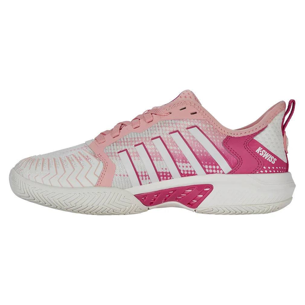 Women's Pickleball Supreme Court Shoes Cloud Dancer and Raspberry Sorbet