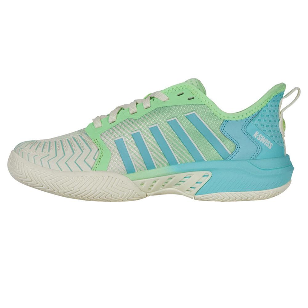 Women's Pickleball Supreme Court Shoes Egret and Patina Green