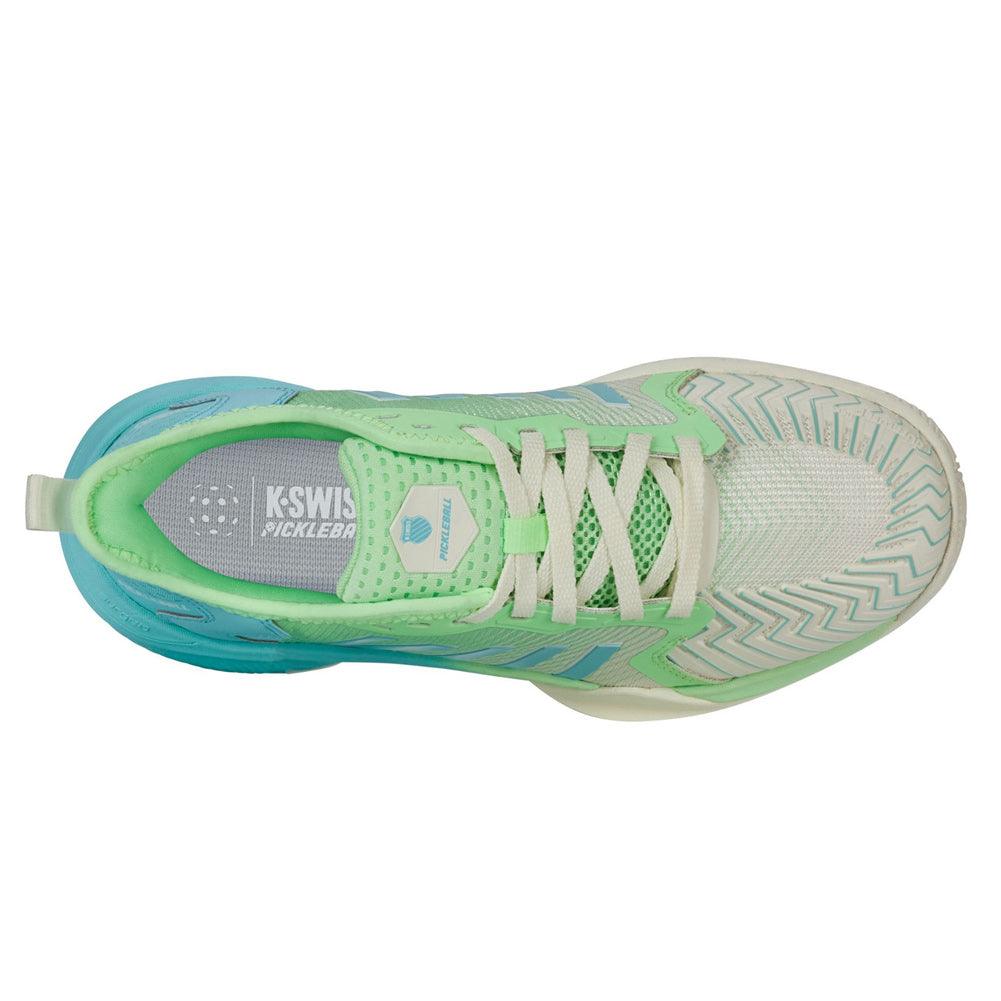 Women's Pickleball Supreme Court Shoes Egret and Patina Green