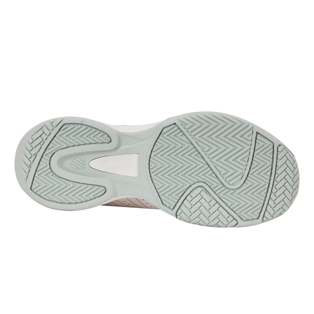 Women's Court Express Pickleball Shoes White and Blazing Orange