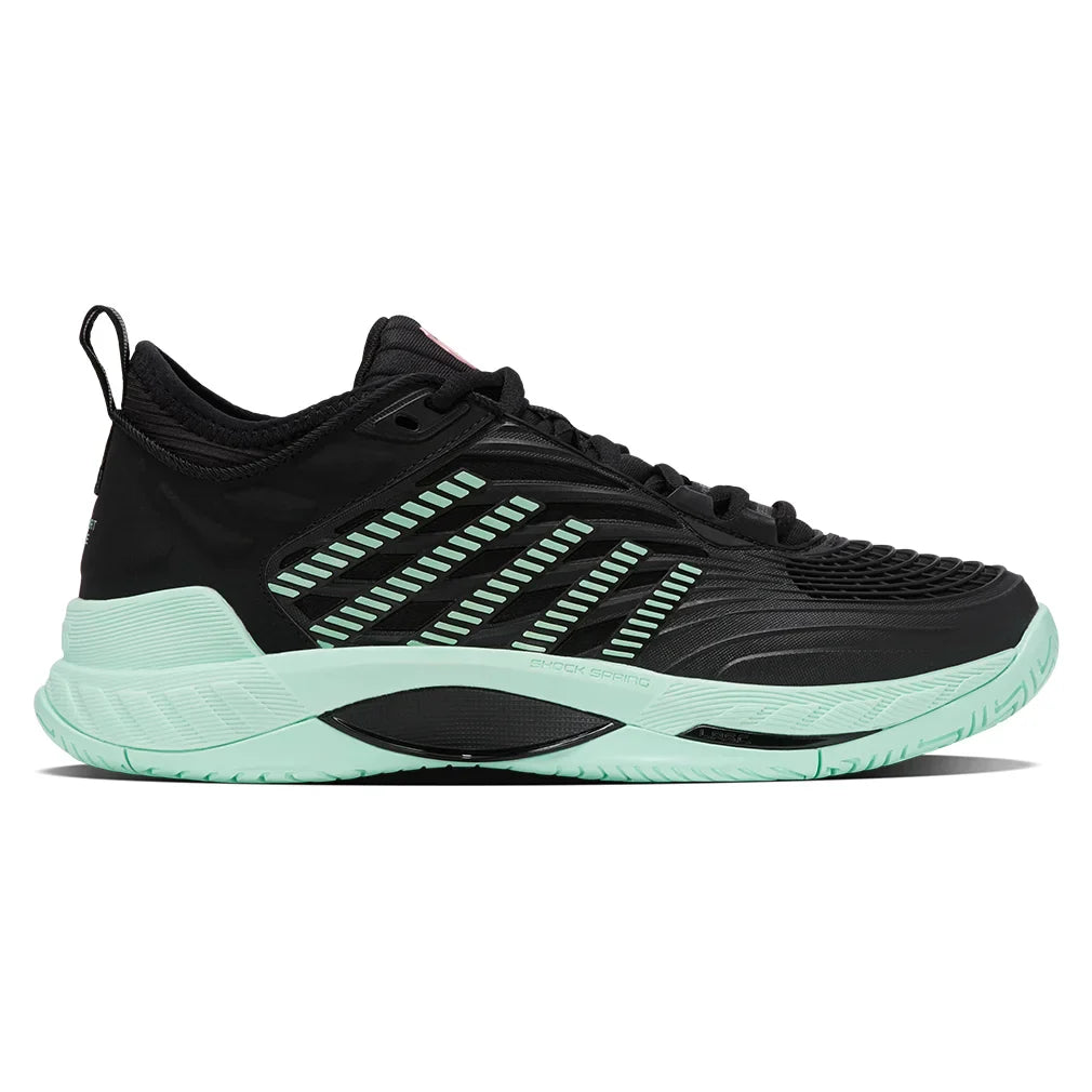 Women's Hypercourt Supreme 2 Court Shoes Black and Neon Mint