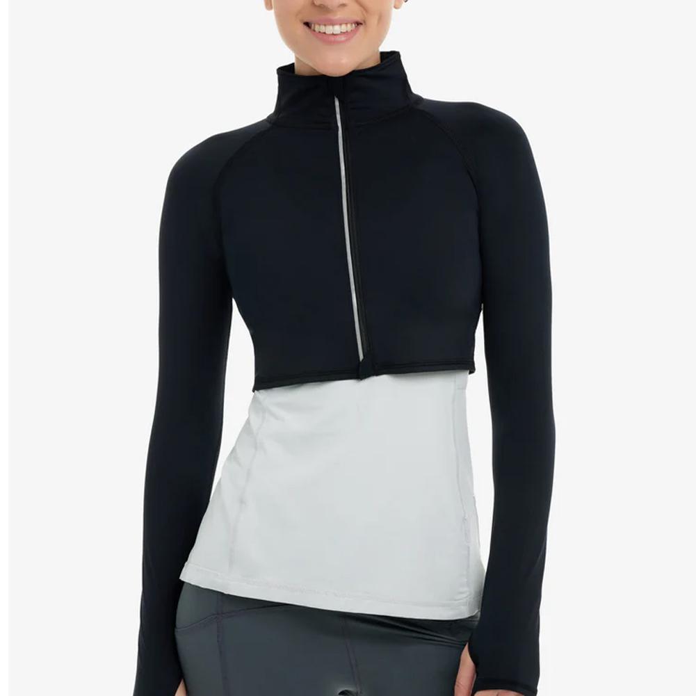 Women's Full Zip Crop Top