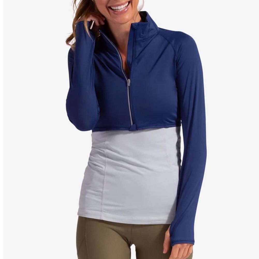 Women's Full Zip Crop Top