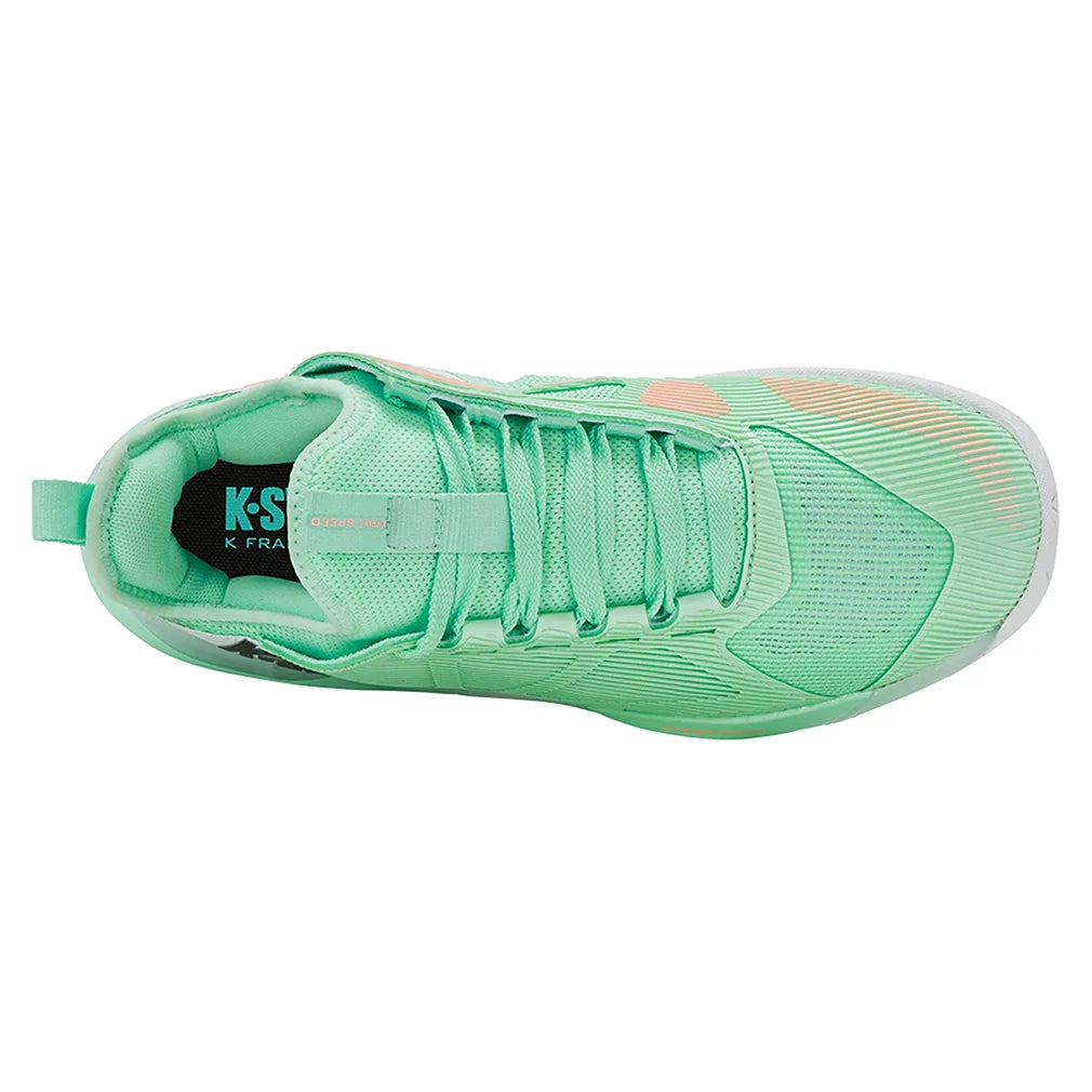 Women`s K-Frame Speed Shoes Soft Neon Mint and White