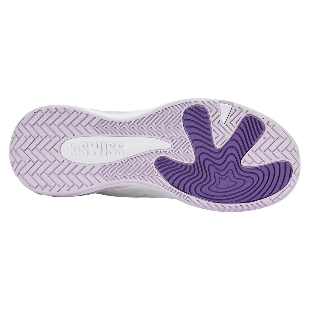 Women's K-Frame Pickleball Court Shoes White and Orchid Hush