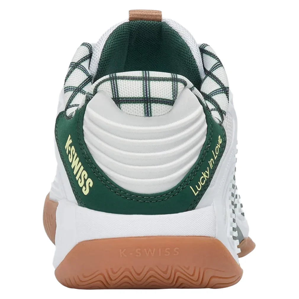 Women's LIL Hypercourt Express 3 Shoes White and Team Green, K-Swiss, Pickleball Express, 99583-108U26-2