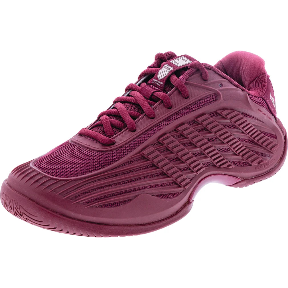 Women's LIL Hypercourt Express 3 Shoes Merlot and Pink Salt, K-Swiss, Merlot/Pink Salt, Pickleball Express, 99583-603U26-MERLOT-PINK-SALT-2