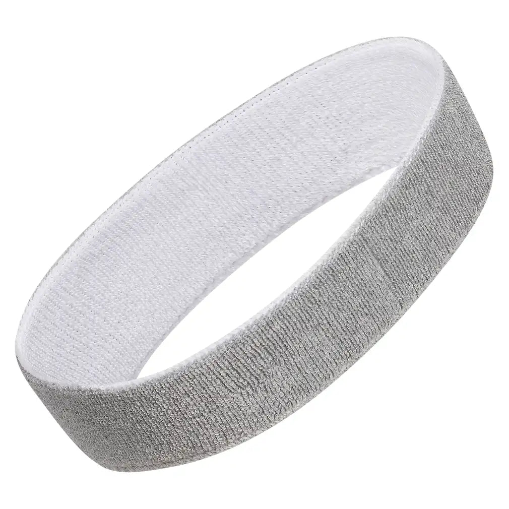 Interval Reversible 2.0 Headband Heather Light Grey and White