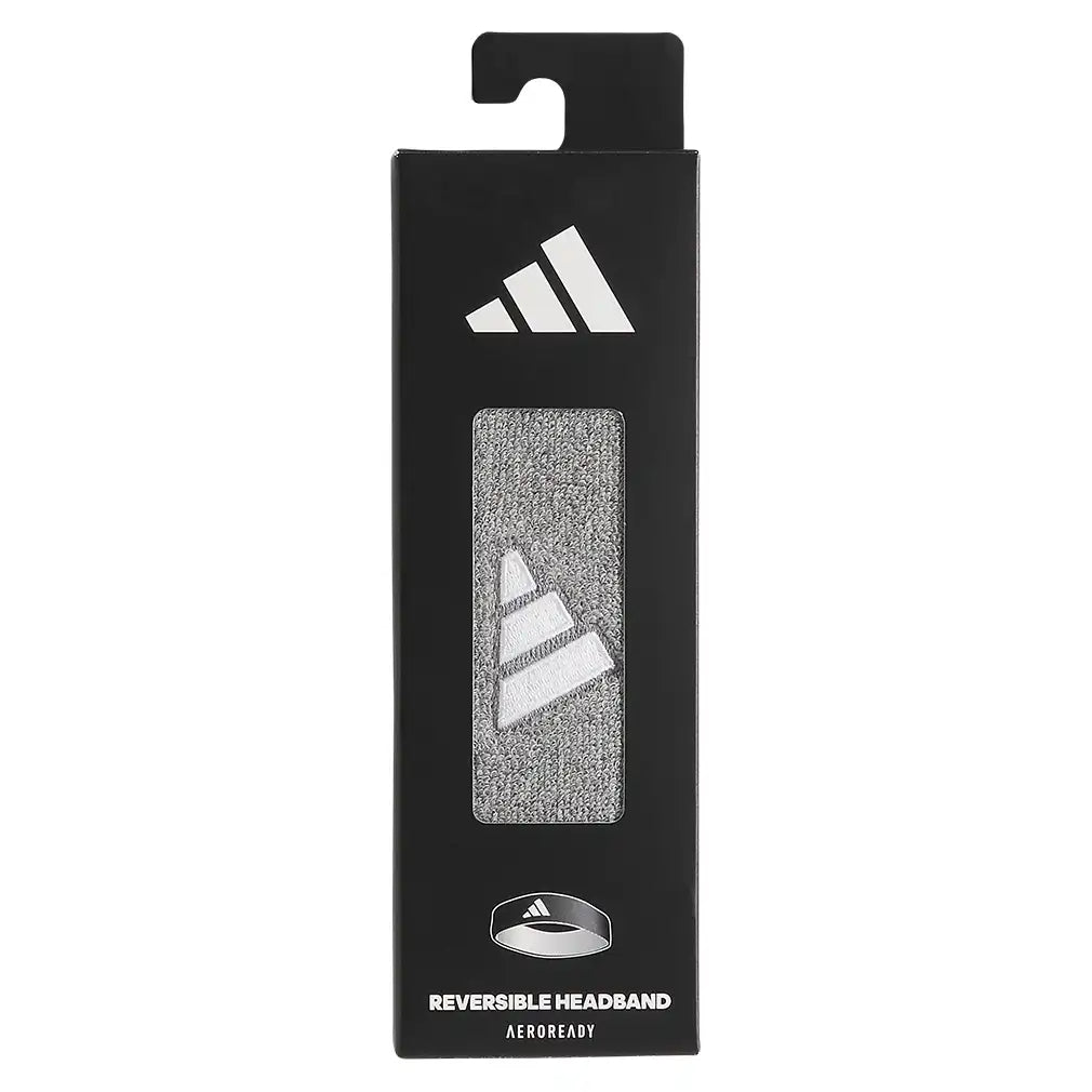 Interval Reversible 2.0 Headband Heather Light Grey and White