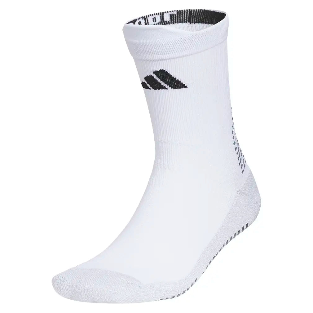 Men's 5 Star Team Grip Crew Socks White and Black
