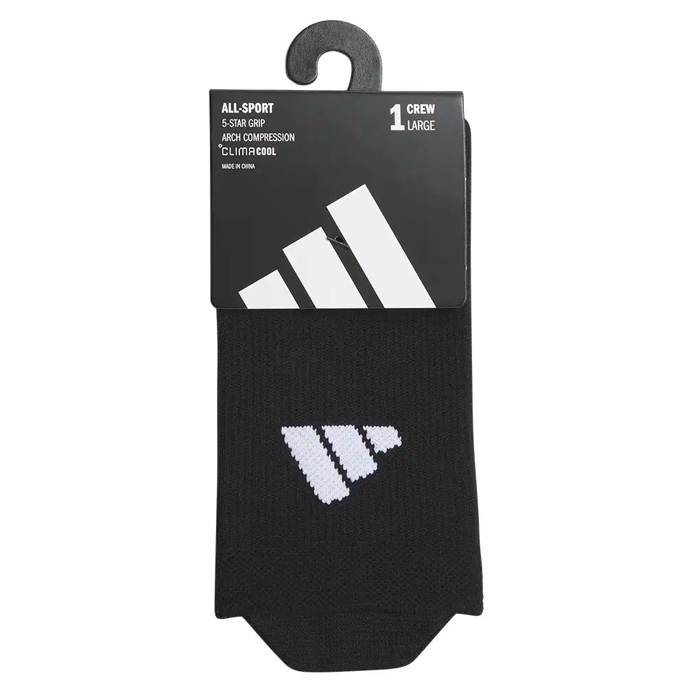 Men's 6 Star Team Grip Crew Socks Black and Onix Grey