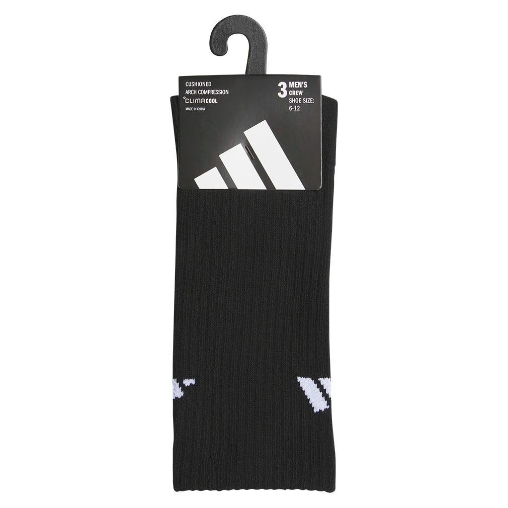 Men's Cushioned 4.0 Crew Socks 3 Pack Black and White