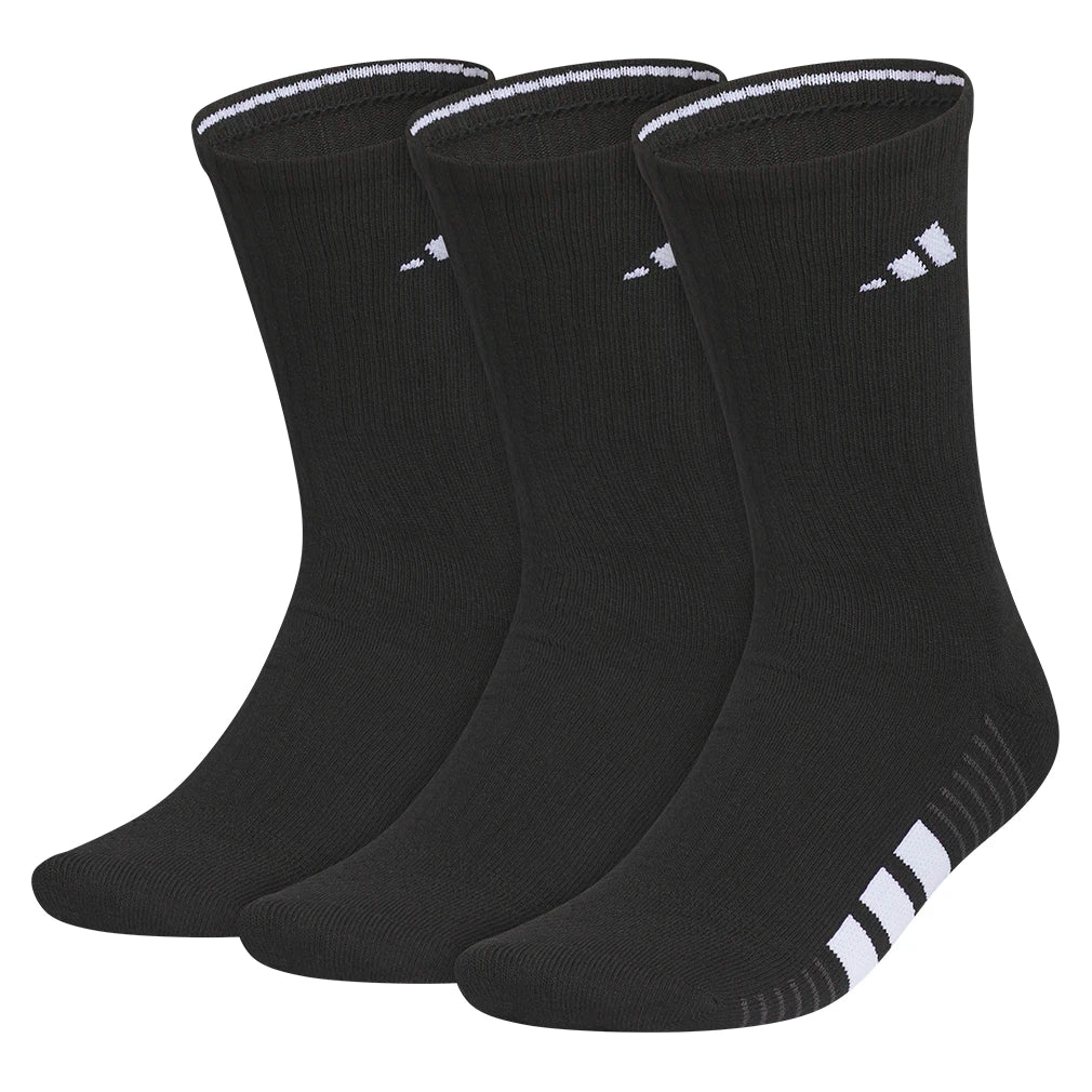 Men's Cushioned 4.0 Crew Socks 3 Pack Black and White