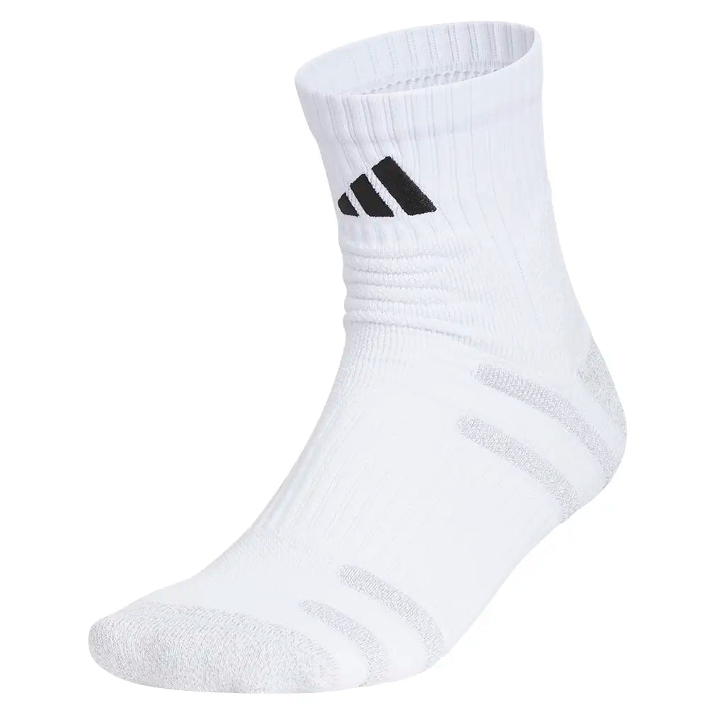 Men's 5 Star Team 3 Quarter Crew Socks White and Black