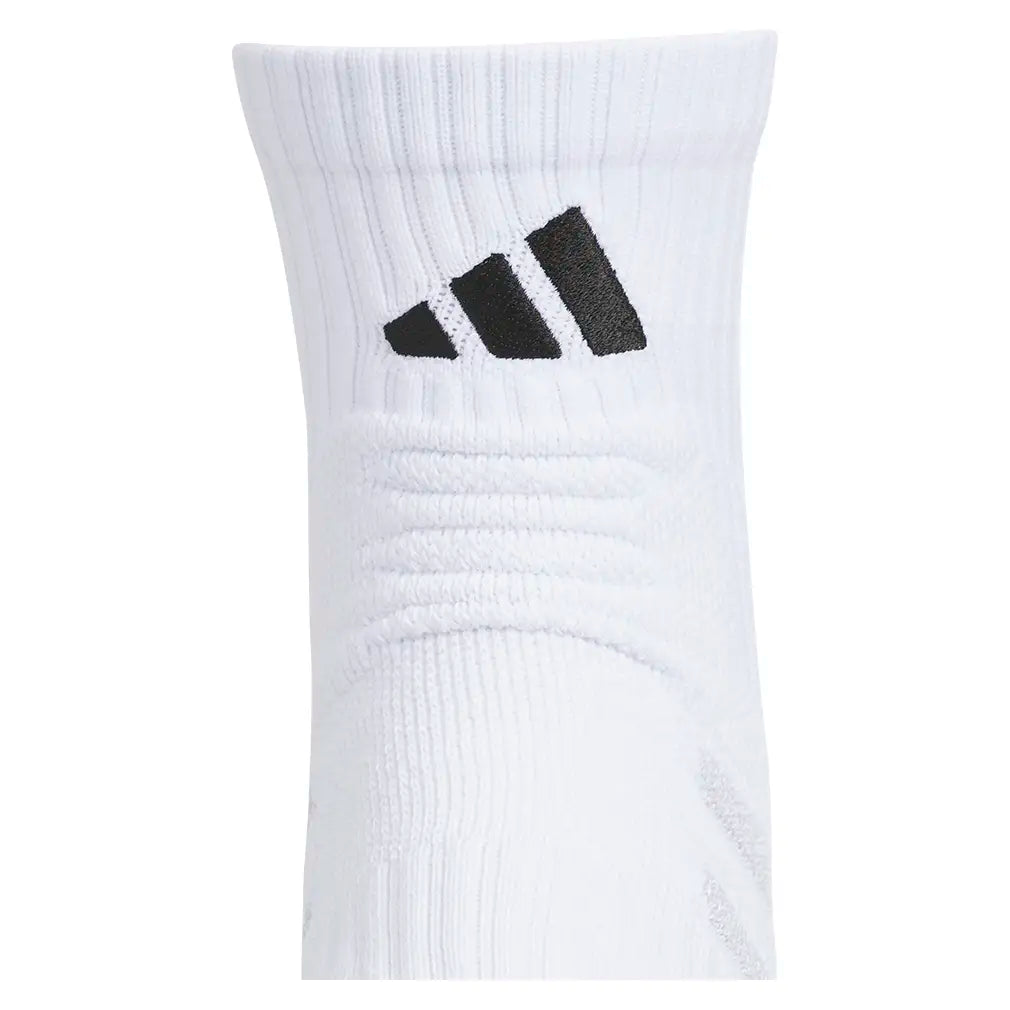 Men's 5 Star Team 3 Quarter Crew Socks White and Black