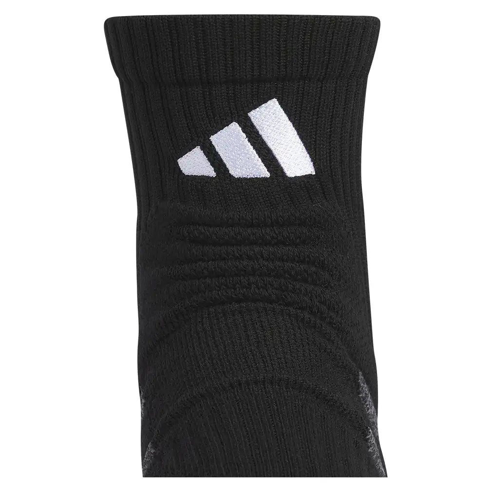 Men's 6 Star Team 3 Quarter Crew Socks Black and White