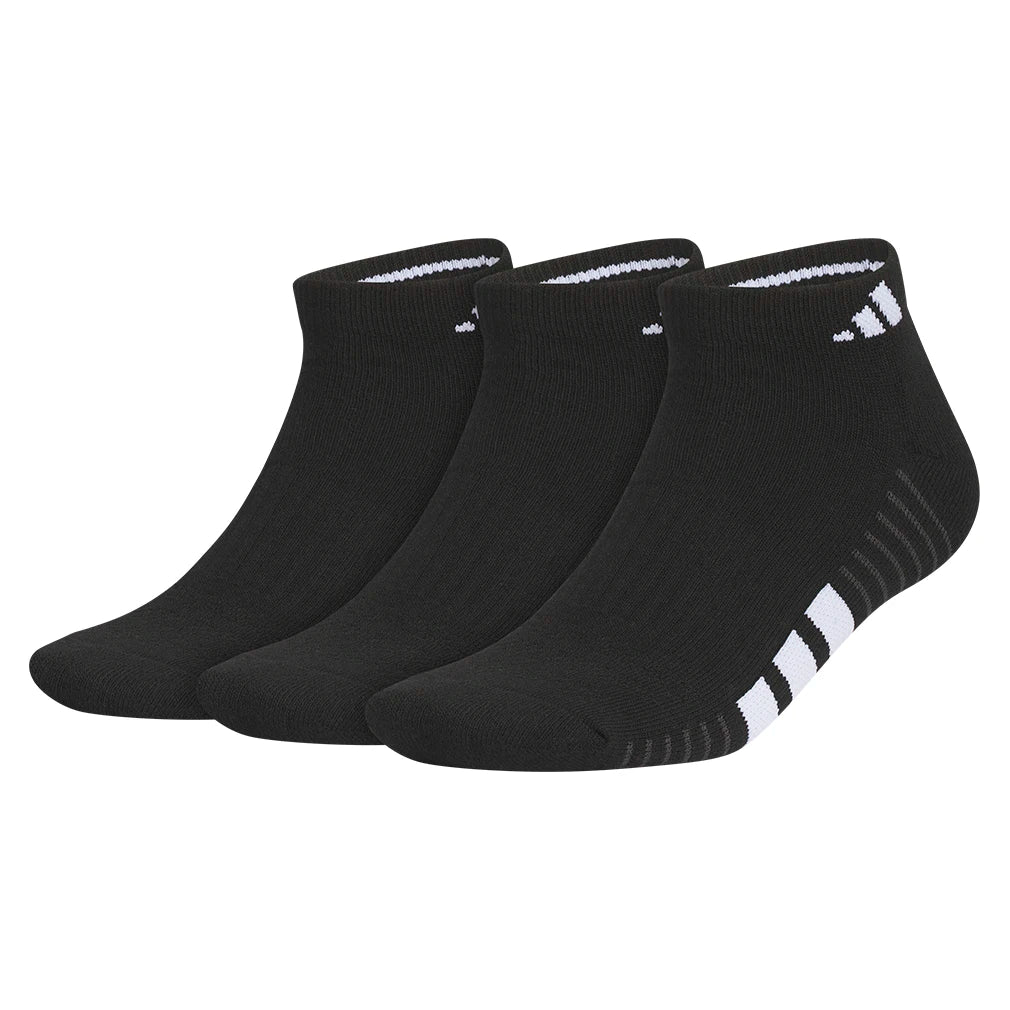 Men's Cushioned 4.0 Low Cut Socks 3 Pack Black and White
