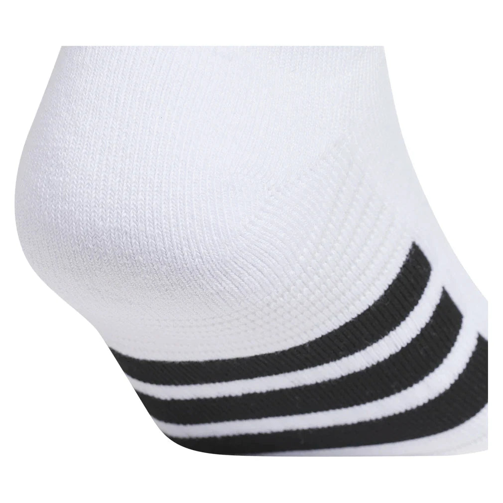 Men's Cushioned 4.0 No Show Socks 3 Pack White and Black