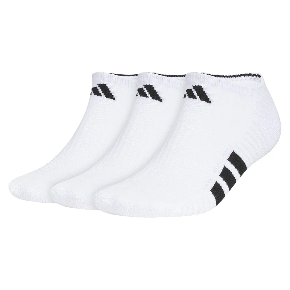 Men's Cushioned 4.0 No Show Socks 3 Pack White and Black
