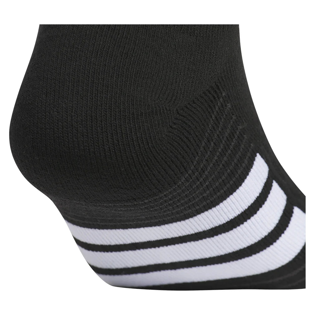 Men's Cushioned 4.0 No Show Socks 3 Pack Black and White