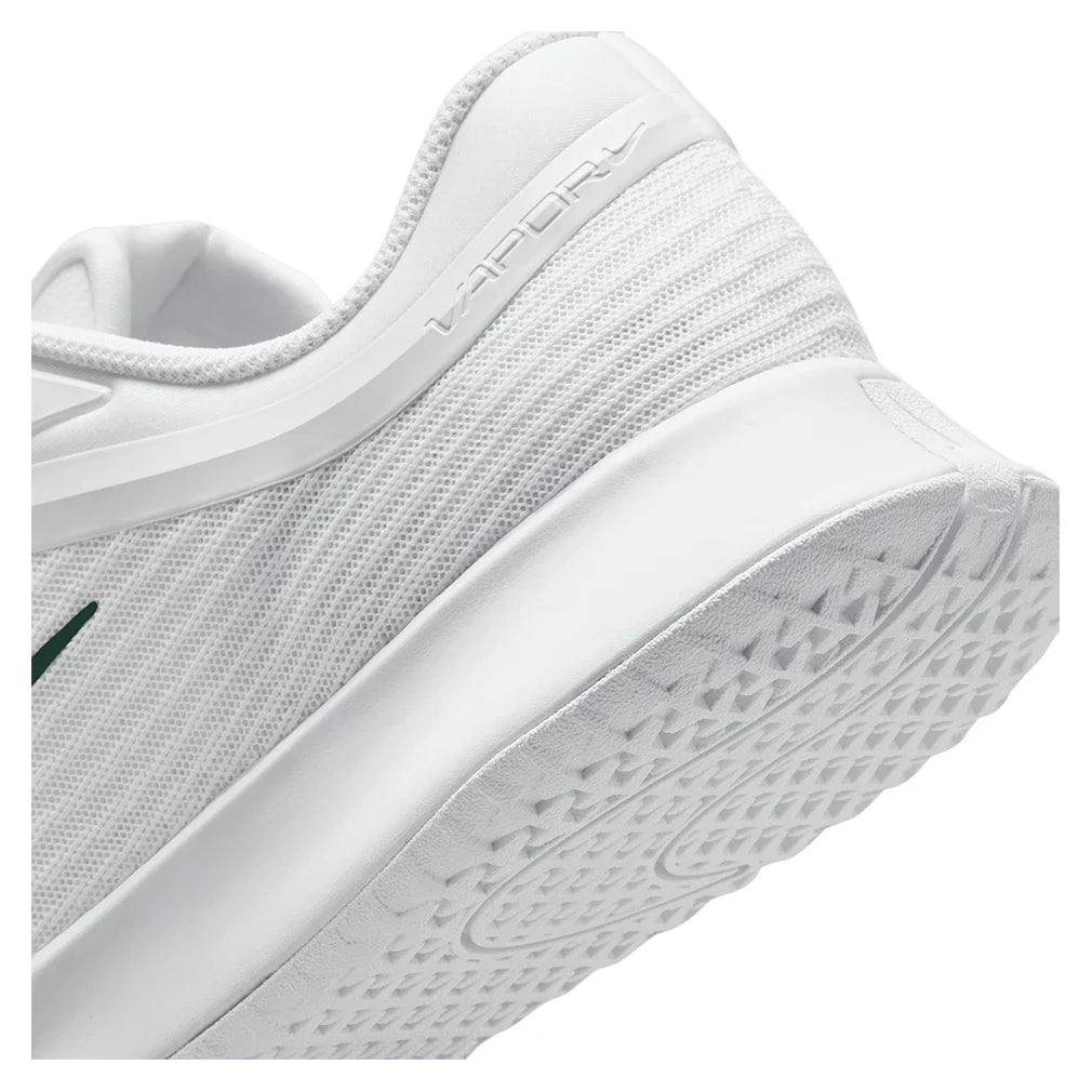 Women's London Vapor Pro 3 Premium Court Shoes White and Gorge Green