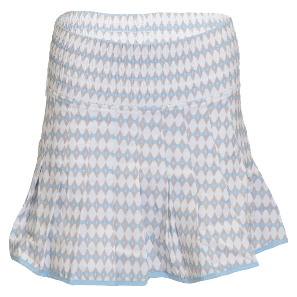 Women's Alicia 16 Inch Skort Geo Diamond and White Trim, Bubble, Geo Diamond/White, Pickleball Express, ALI-26-GEODIAF26-GEO-DIAMOND-WHITE-2