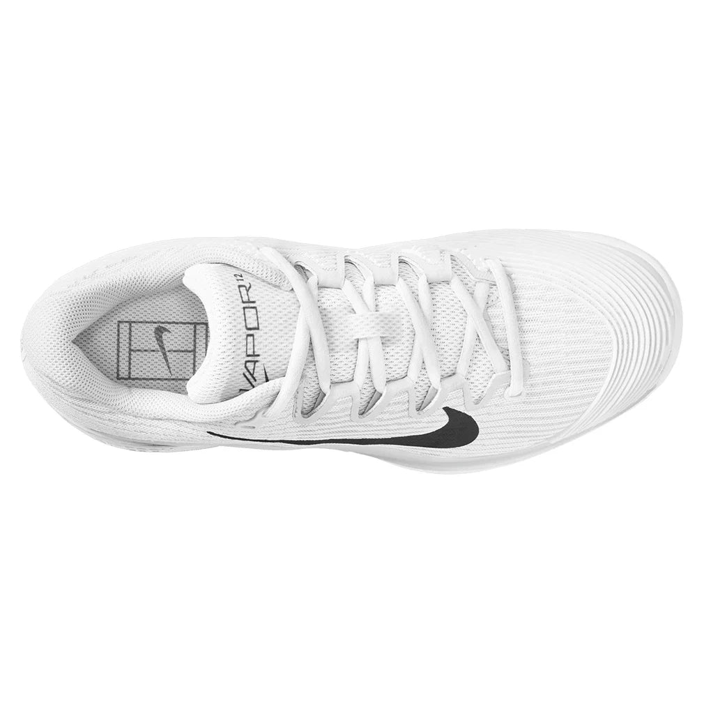 Women's Zoom Vapor 12 Shoes White and Blac