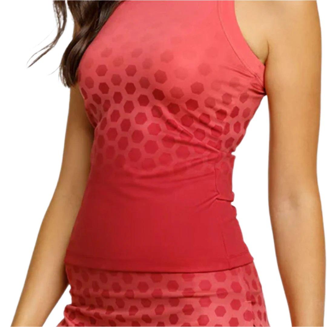 Women's Zoraya Hi-Neck Tennis Tank Hex Ombre