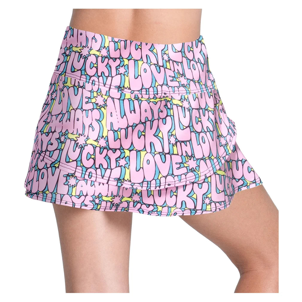 Girls' Bubble Love Tier Skort Mulberry