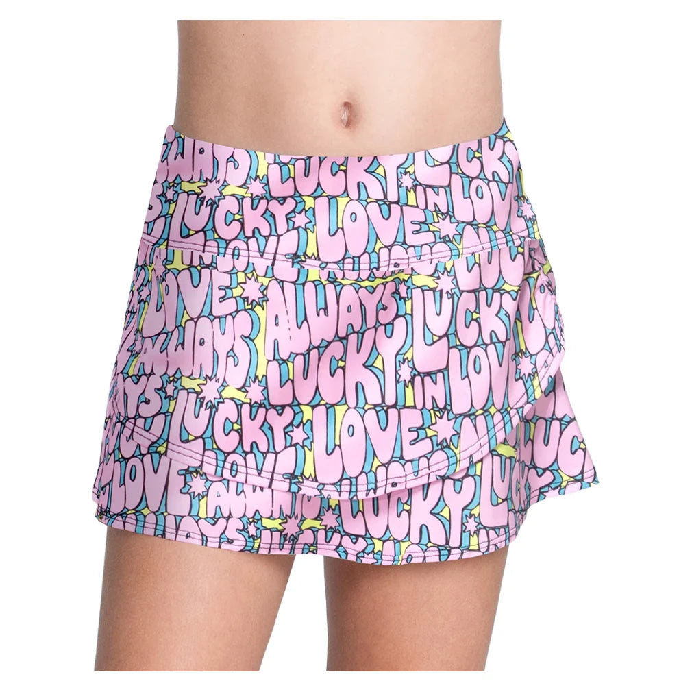 Girls' Bubble Love Tier Skort Mulberry
