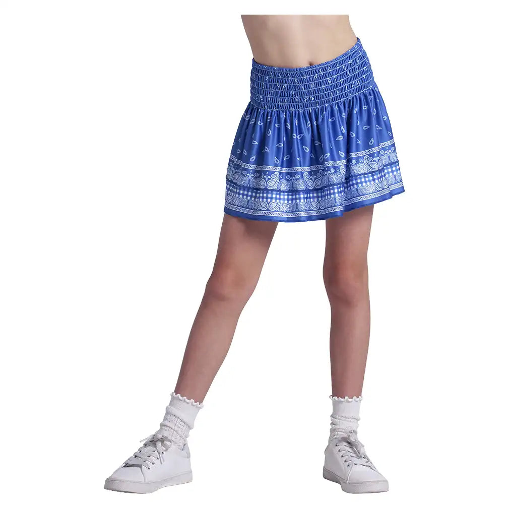 Girls' Americana Smocked Skort Team Royal