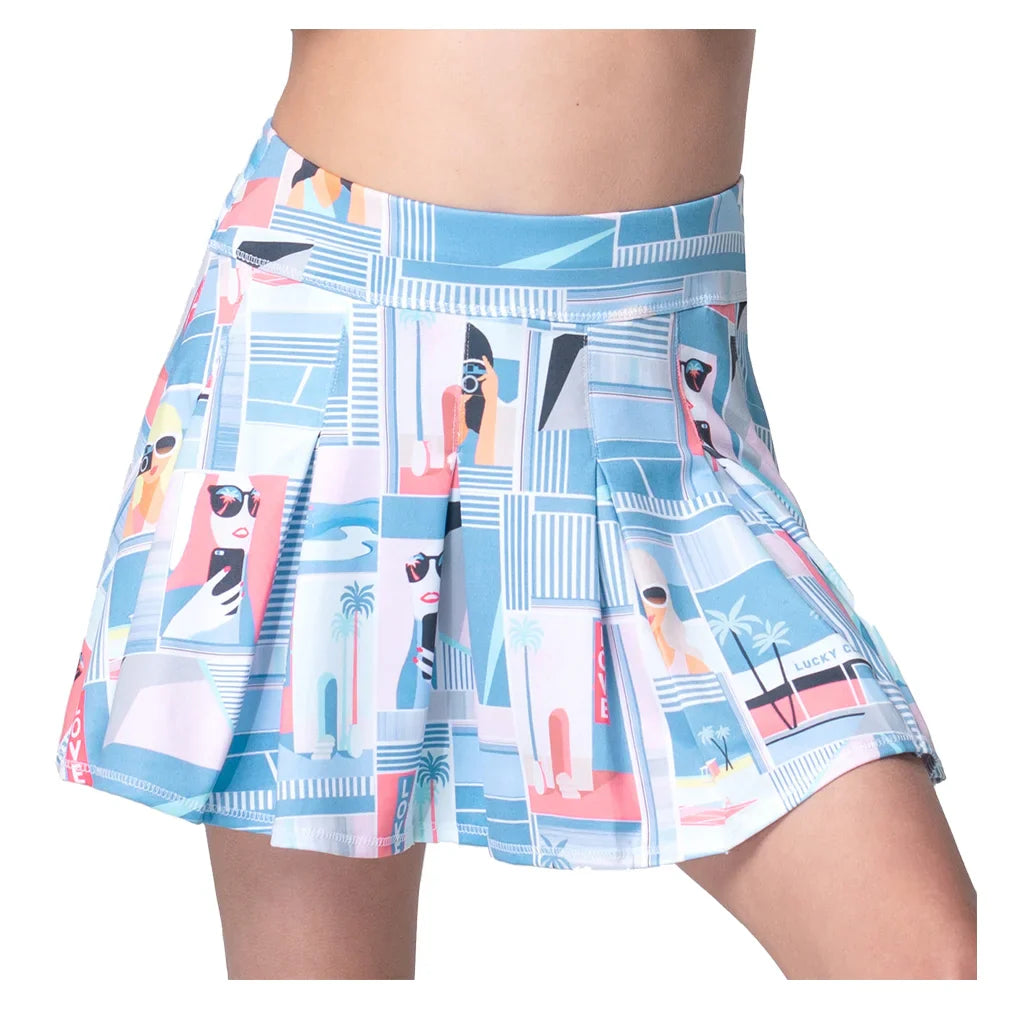 Girls' Linen Nouveau Skort Periwinkle