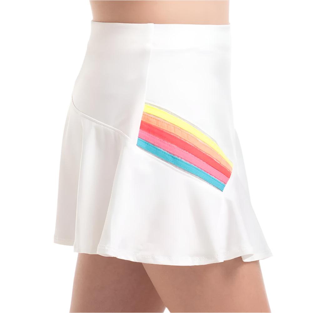 Girl's Prisma Stripe Skort Rainbow