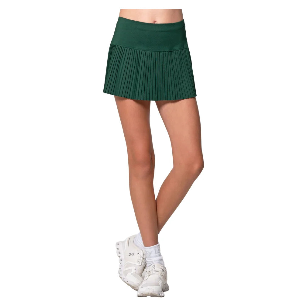 Girls' Pleated Skort Team Green, Lucky In Love, Pickleball Express, B163-300-2