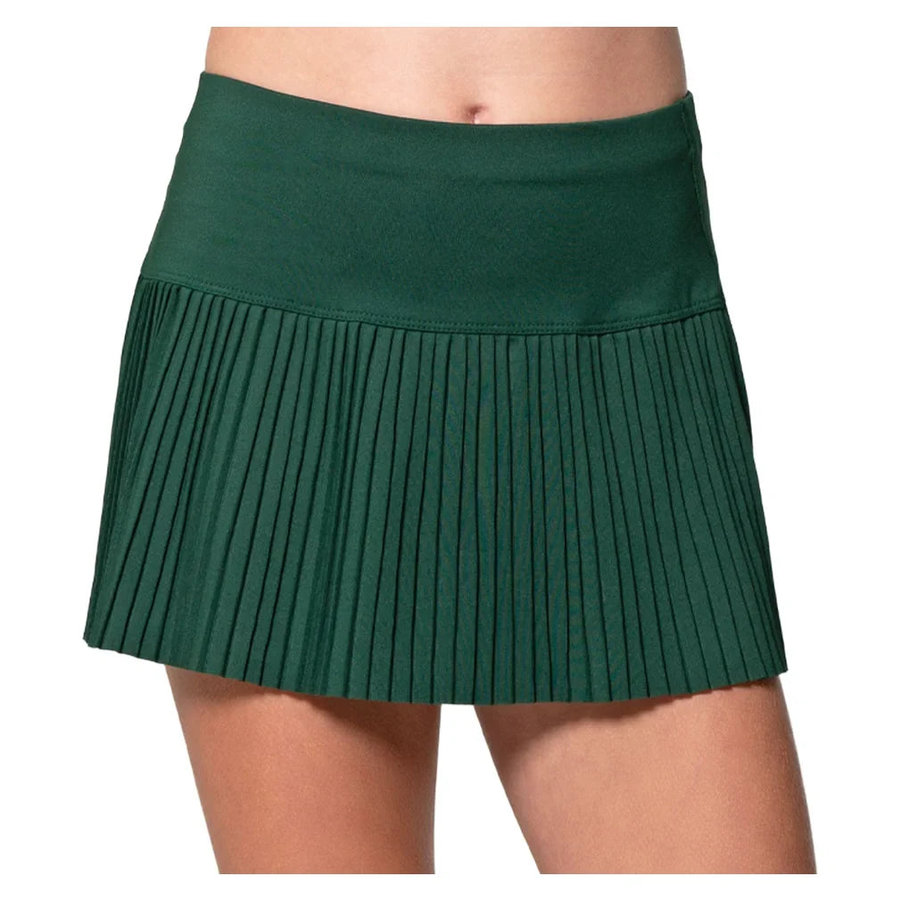 Girls' Pleated Tennis Skort Team Green, Lucky In Love, Team Green, Tennis Express, B163-300-TEAM-GREEN-1
