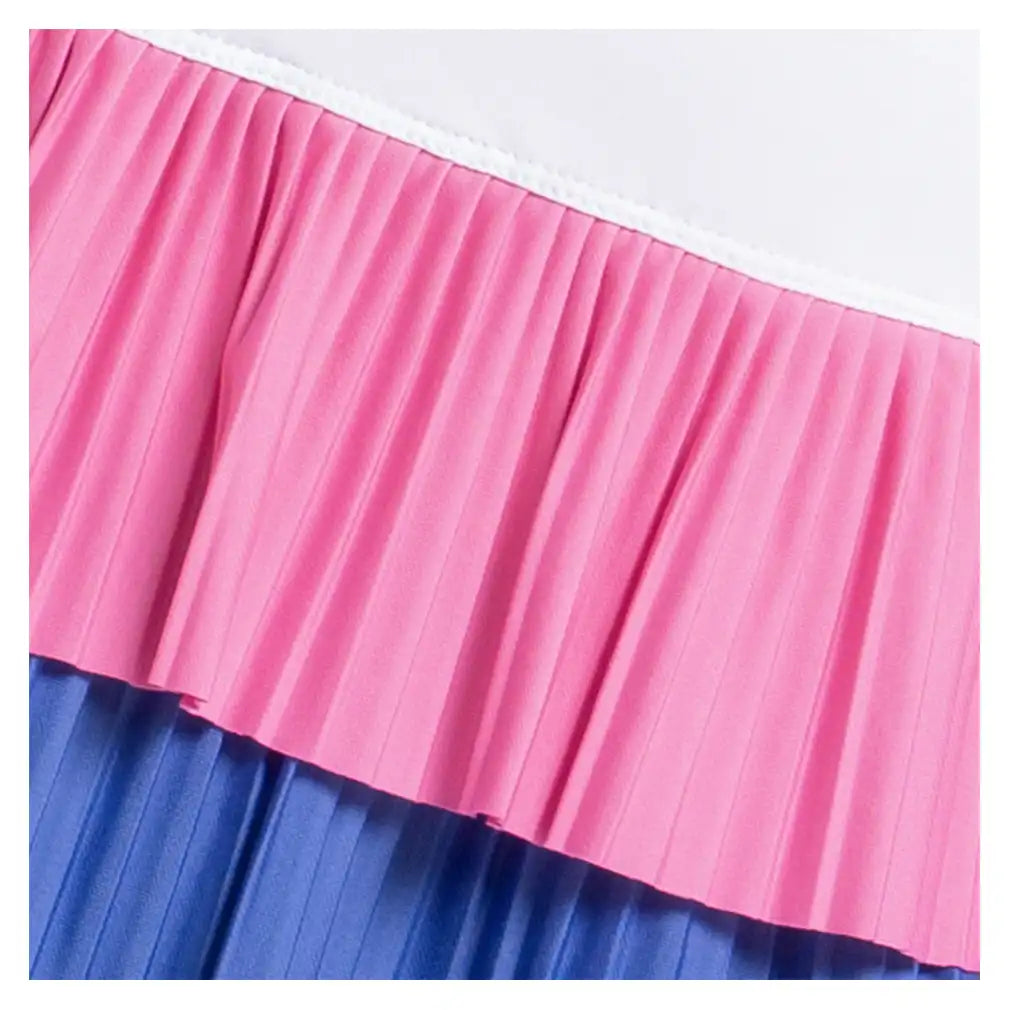 Girls' Doubles Pleated Skort Parisian Blue and Taffy