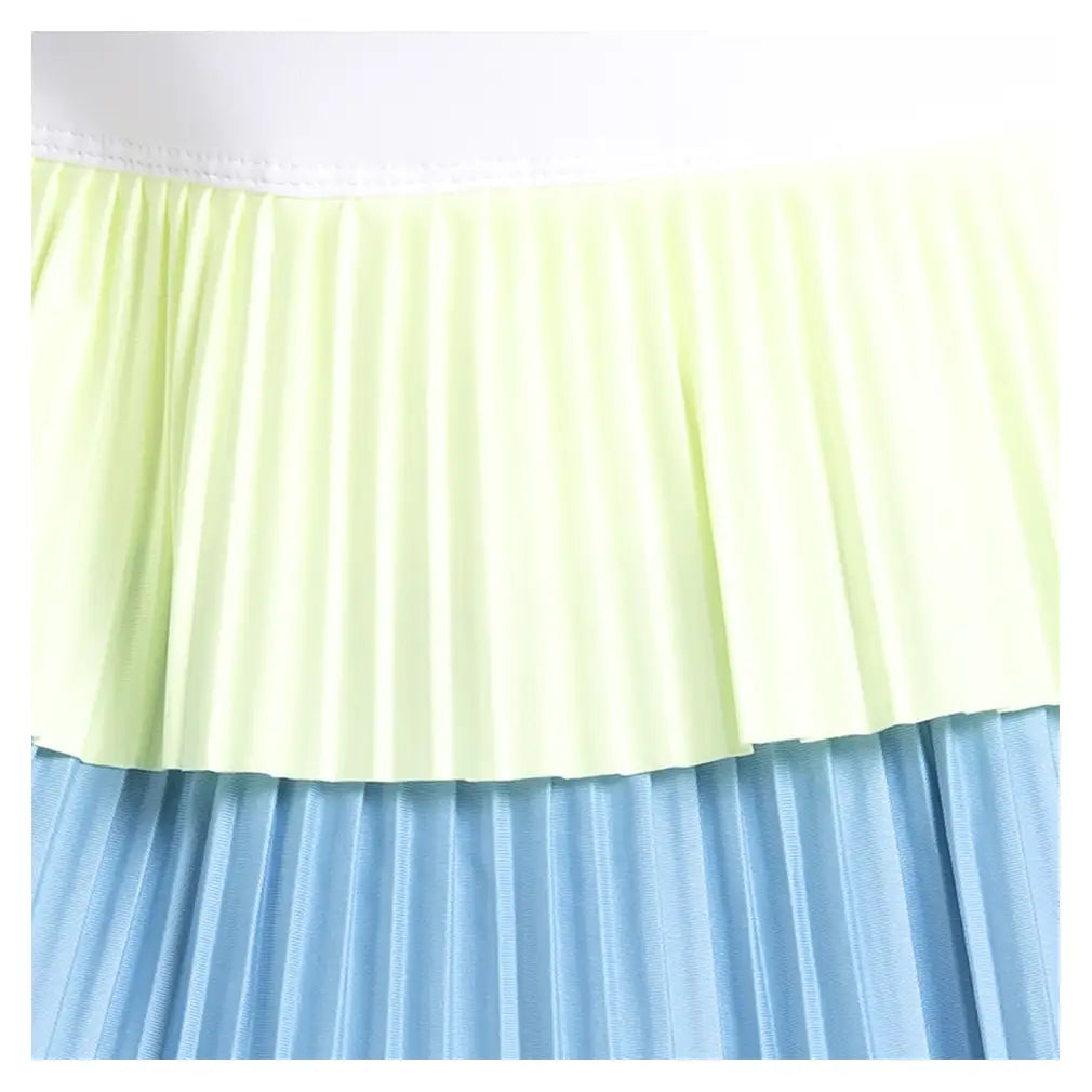Girls' Doubles Pleated Skort Parrot and Lemon Frost