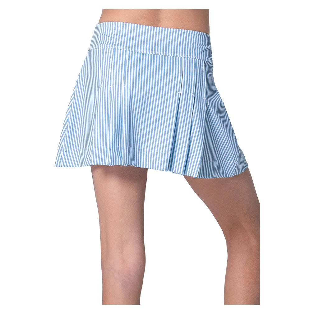 Girls' Linen Stripe Pleat Skort Periwinkle