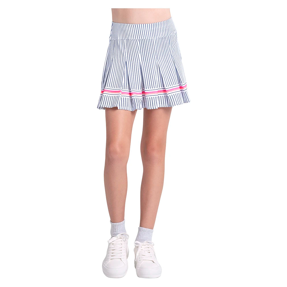 Girls' Pinstripe Pop Skort White