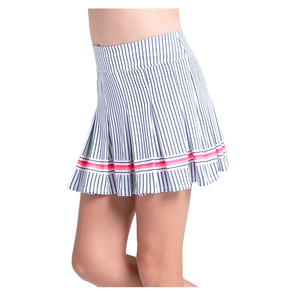 Girls' Pinstripe Pop Skort White