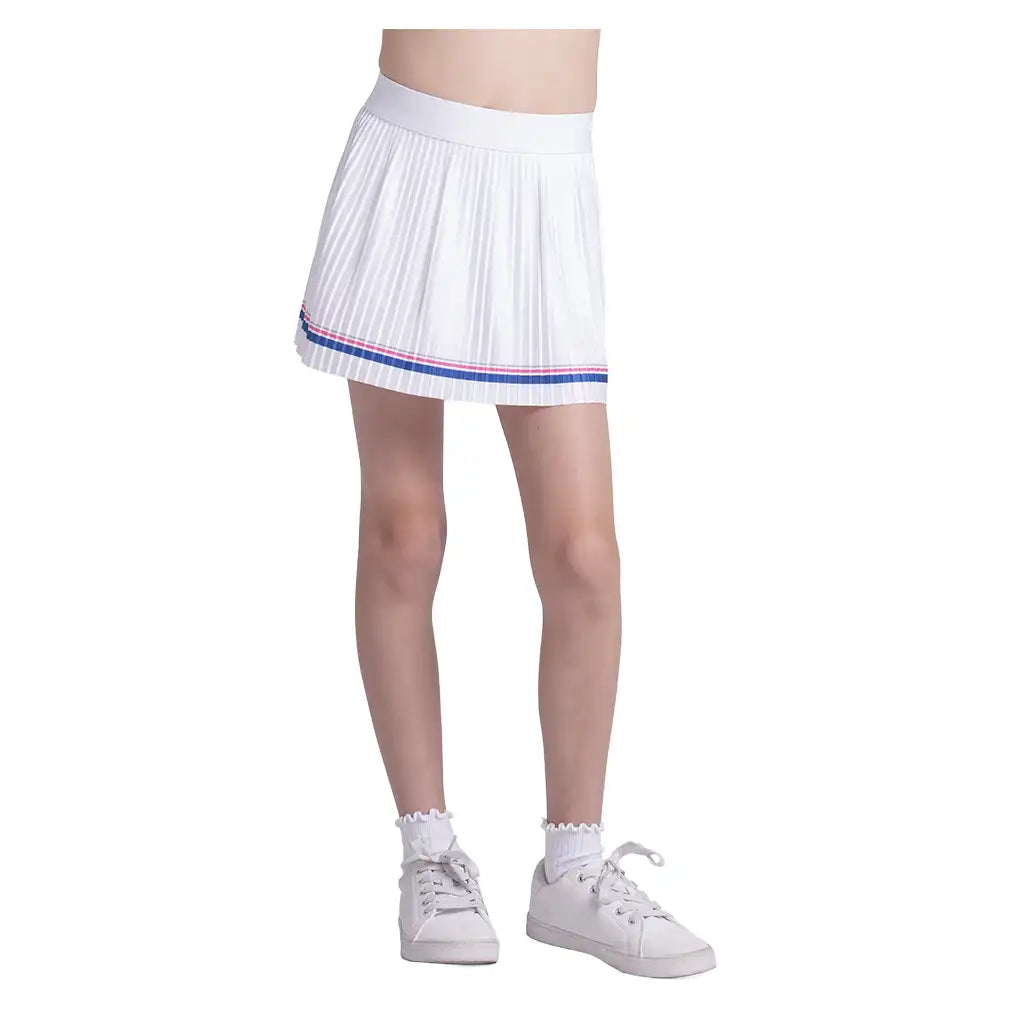 Girls' Game On Pleated Skort White