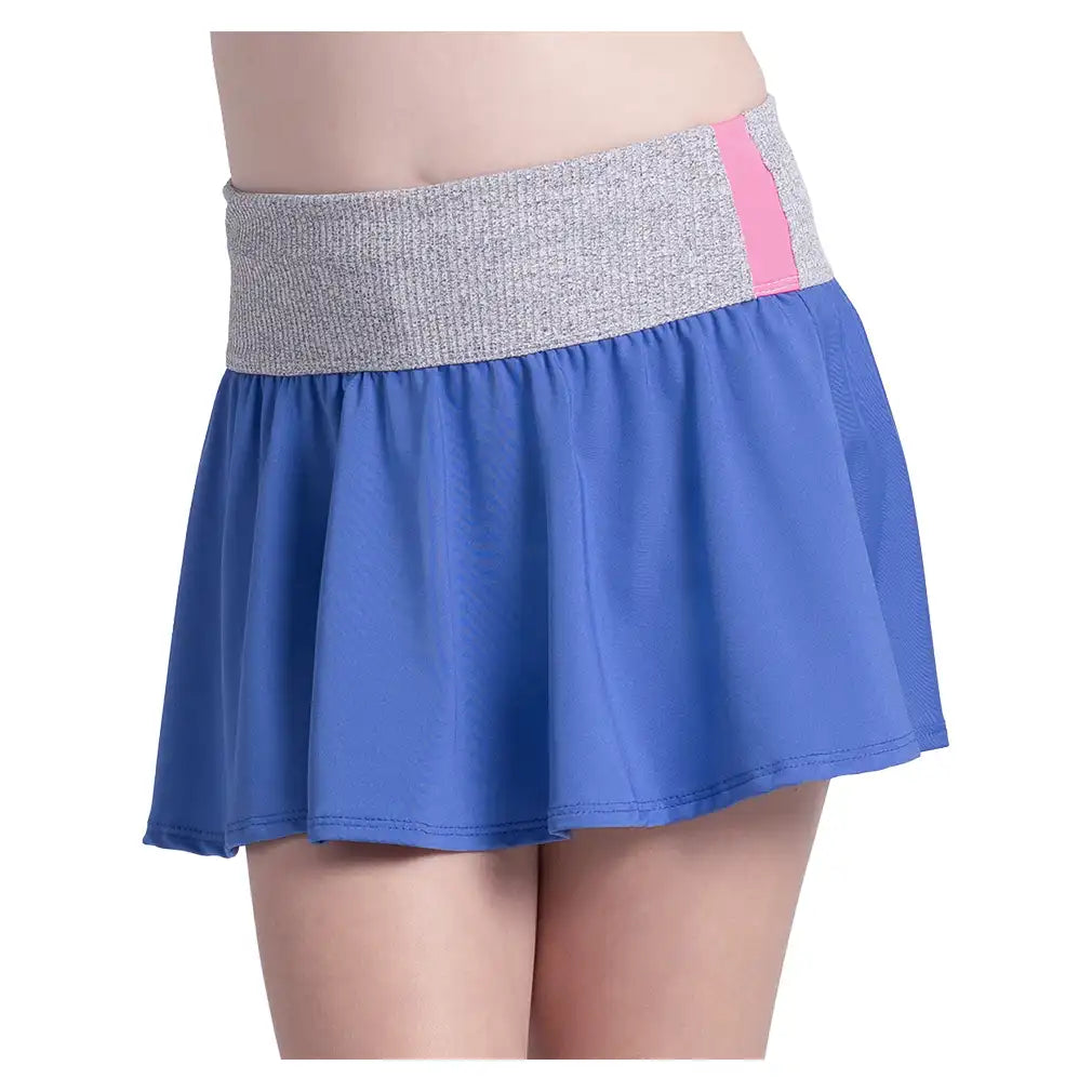 Girls' Rib Line Flounce Skort Parisian Blue