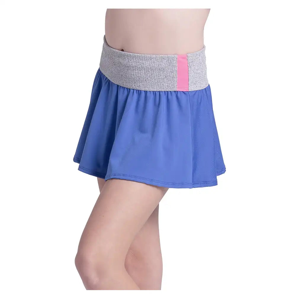 Girls' Rib Line Flounce Skort Parisian Blue
