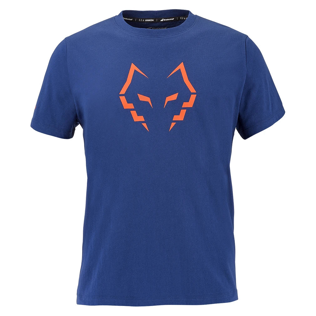 Mens Juan Lebron Cotton Tennis Tee Blue Depths