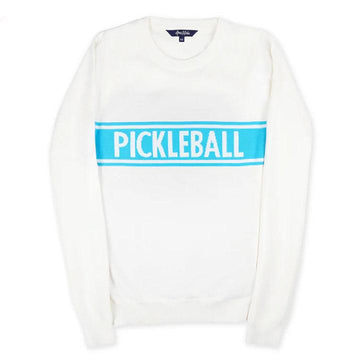 Women's Club Sport Pickleball Sweater White and Light Blue