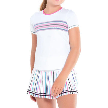 Girl's Prep In My Step Short Sleeve White